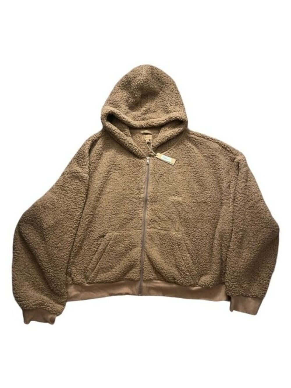 NWT Skims Cozy Knit Zip Up Jacket 4X Boucle Tigers Eye MSRP $88